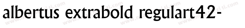 albertus extrabold regulart42字体转换